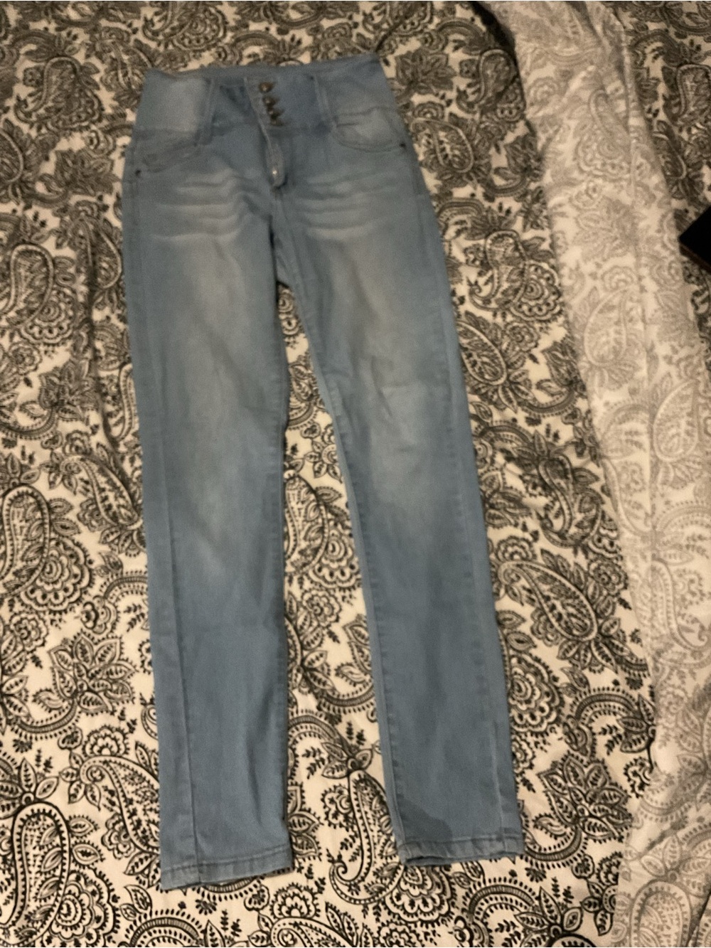 Women’s Blue Skinny Sexy Jeans High Waisted Size 9 Like New!
